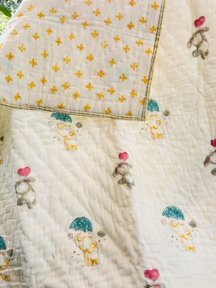 Cute Elephant Baby Quilt/ AC Comforter -