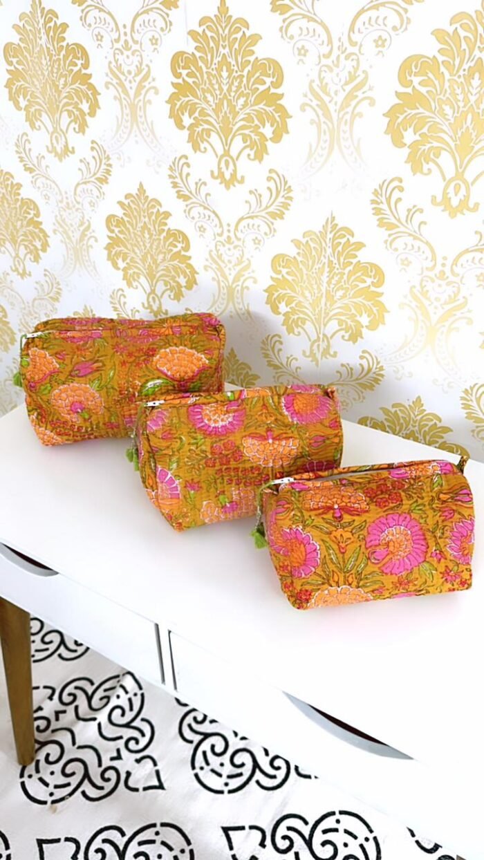 multipurpose quilted pouch/bags -